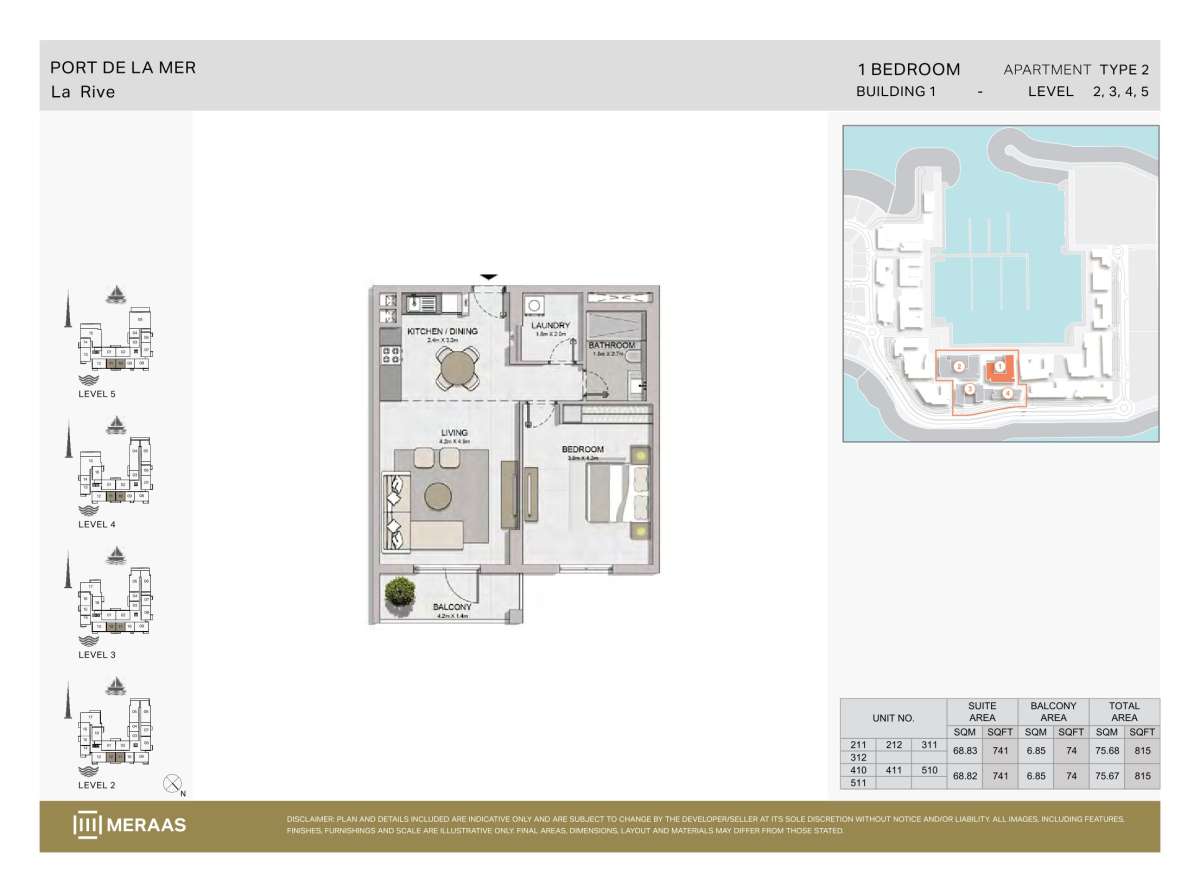 Type 2 - Unit  211,212,311,312,410,411,510,511